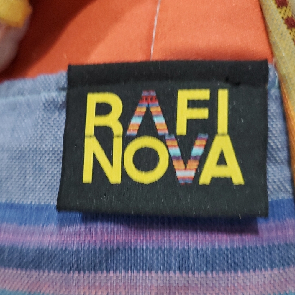 Colorful Bunny Rabbit Backpack Artisan Handmade Sustainable Mission Rafi Nova - Picture 4 of 15